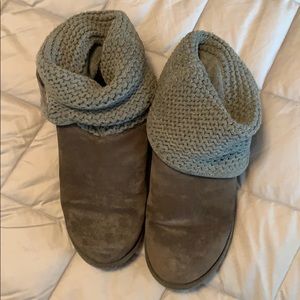 Grey knitted UGG boots